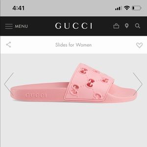 Pink gucci slides